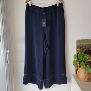 Adrianna Papell Women's Navy Ivy Wide Leg Pants Size XL